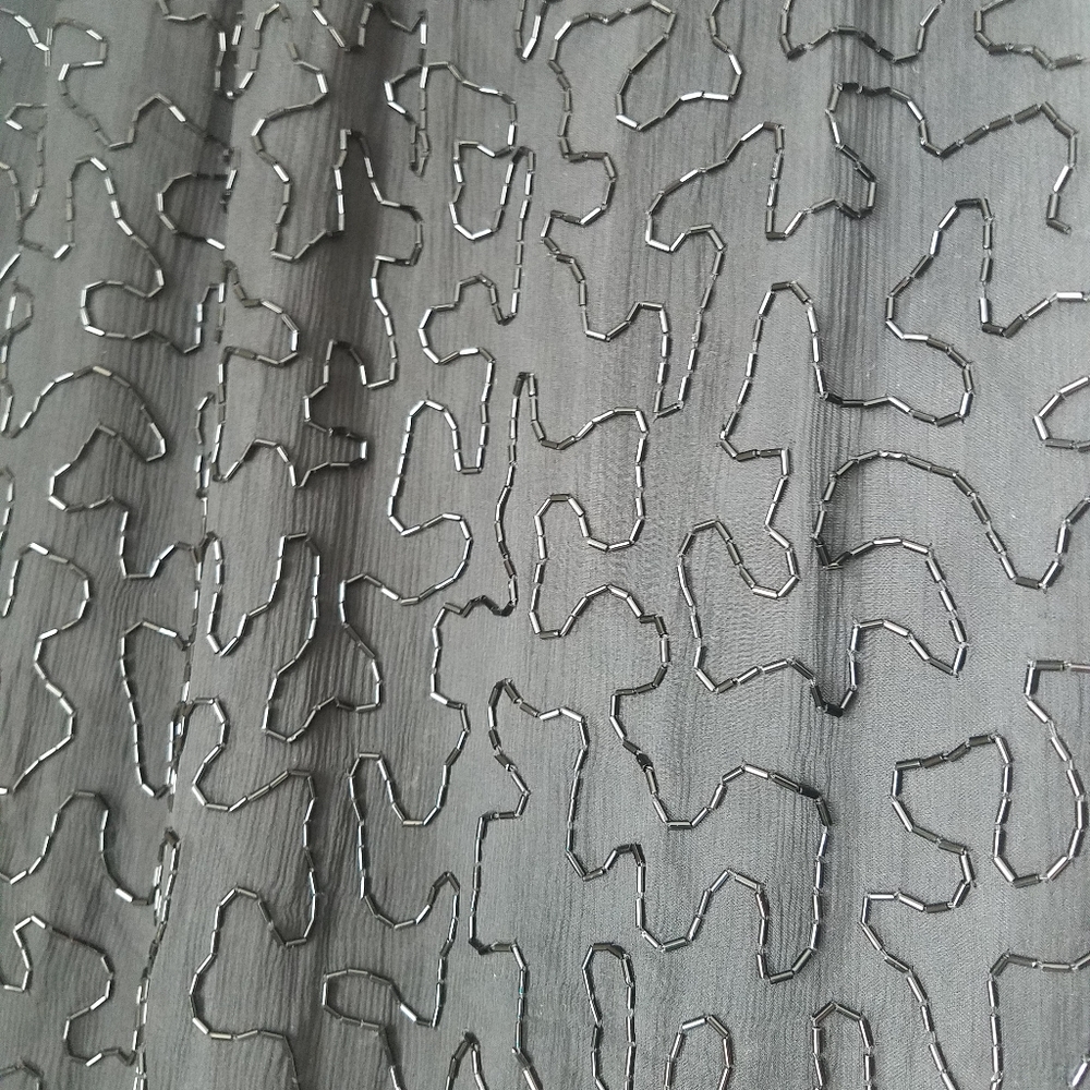 Excellent vintage sz xl beaded elastic waist skirt